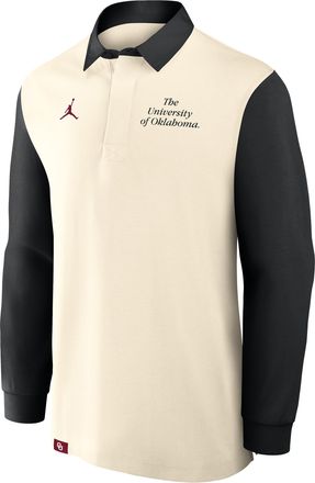 Nike Jordan Mens Oklahoma Rugby Jordan Brand College Long-Sleeve Top in Brown | 0JJY014MOKN-4PK