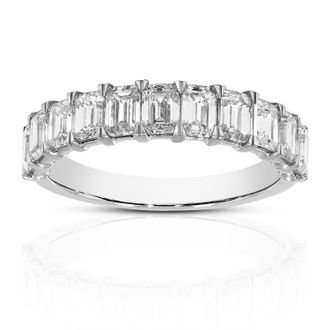 Vir Jewels 2 cttw Emerald Lab Grown Diamond Wedding Band in 14K White Gold For Women