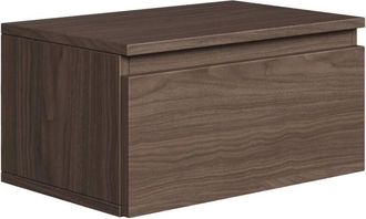 Selsey Selsey Bemmi -mesita De Noche Suspendida -49 Cm -nogal De Wisconsin