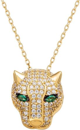 Suzy Levian Suzy Levian Silver Cz Panther Necklace