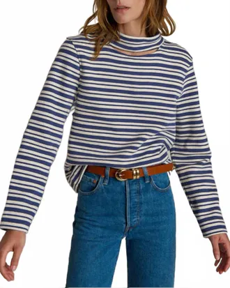 Nation Ltd Delphine Sweatshirt Top In Tossed Stripe