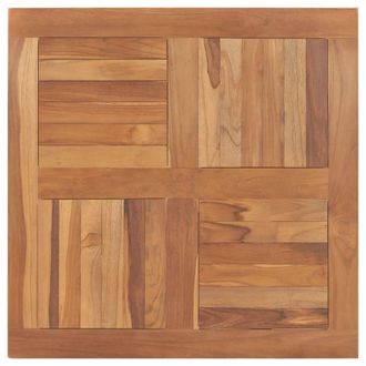 Berkfield Home Table Top Solid Teak Wood Square 80x80x2.5 cm in Brown
