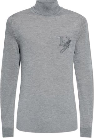 Dolce & Gabbana Dg Logo Embroidered Turtleneck Jumper