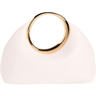 Jacquemus Le Petite Calino Leather Top Handle Bag in Light Ivory 115 at Nordstrom