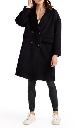 Belle & Bloom Amnesia Oversized Wool Blend Coat in Black at Nordstrom Rack, Size X-Small