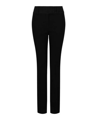 Ferragamo Womens Silk-Lined Trousers In Nero