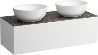 Laufen Il Bagno Alessi Cajonera, Encimera De Piedra Marrone - Laufen