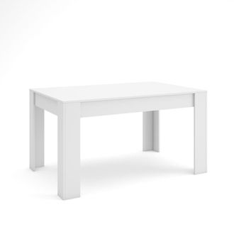 Skraut Home Mesa comedor efecto madera blanco 140x90x76cm