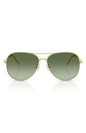 Tory Burch 58mm Pilot Sunglasses in Green Gradient at Nordstrom