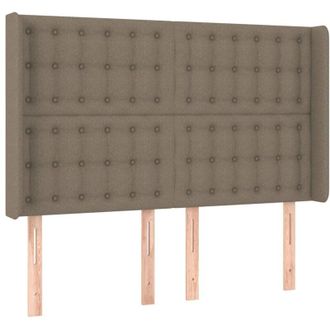 vidaXL Vidaxl - Testiera ad Orecchio Tortora 147x16x118/128 cm in Tessuto