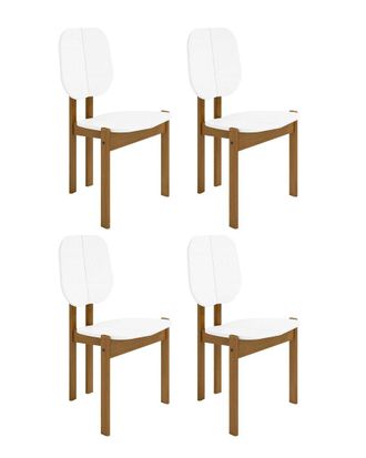 Manhattan Comfort Set Of 4 Mid-Century Modern Gales Dining Chairs