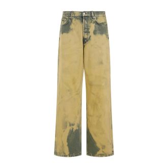 Dries Van Noten Regular & Straight Leg Yellow & Orange