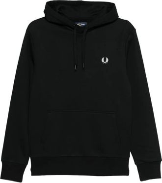 Fred Perry laurel-wreath hoodie - men - Polyester/Cotton - L - Black