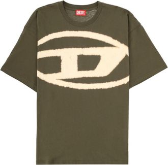 Diesel Green Logo Crew Neck T-Shirt
