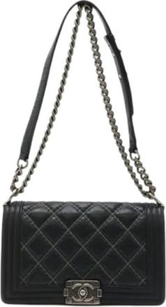 Chanel Pre-owned Vintage Schoudertas - Dames - Vintage Schoudertas - Zwart - ONE Size - Leer - Vintage