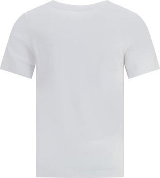 Maison Kitsun&eacute; Womens Fox Head Regular T-Shirt White Cotton T-Shirts And Polos