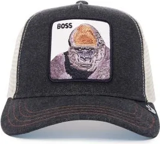 Goorin Brothers The Boss Gorilla Patch Snapback Trucker Hat in Denim at Nordstrom Rack