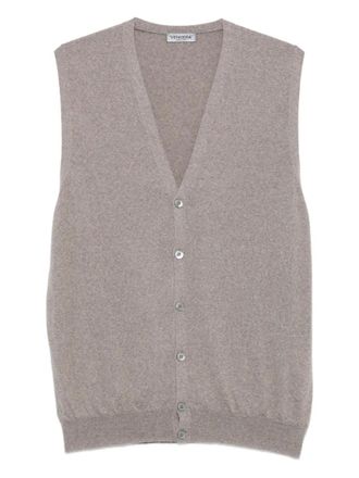 Gran Sasso V-neck buttoned vest - men - Virgin Wool - 54 - Grey