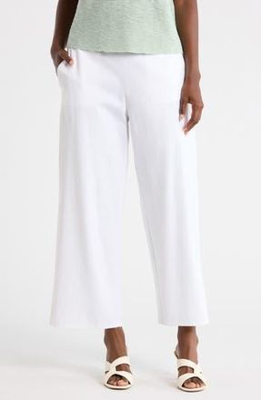 Eileen Fisher Ankle Wide Leg Pants in White at Nordstrom Rack, Size Xx-Small