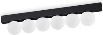 Ideal Lux Ideal Lux - Ping Pong 6 Light Globe Ceiling Light Black 1500Lm 3000K