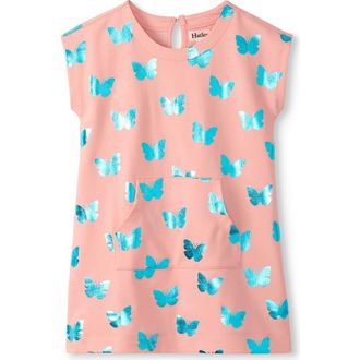 Hatley Kids Butterfly Print Dress in Apricot Blush at Nordstrom, Size 4T