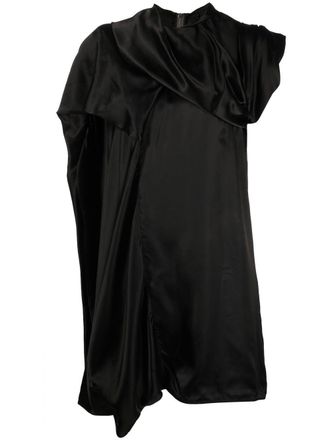 Rick Owens Cornetto satin-finish tunic - women - Cupro/Cupro - 40 - Black