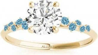 Allurez Scattered Blue Topaz Engagement Ring 14K Yellow Gold (0.13ct)