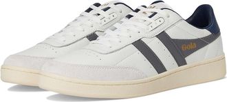 Gola Contact Leather Mens Classic Shoes White/Ash/Navy : 8.5 D - Medium