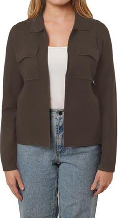 Cyrus Open Front Knit Cardigan in Hickory Brown at Nordstrom Rack, Size X-Small