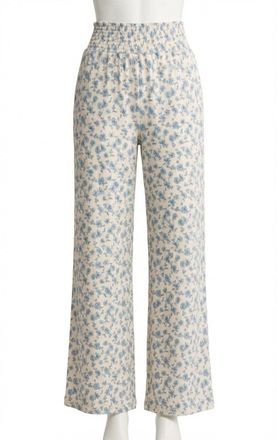 Z Supply Dawn Smocked Ditsy Pants In Crystal