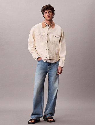 Calvin Klein 90s Contrast Collar Denim Jacket