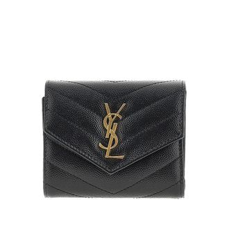 Saint Laurent Cassandre leather multi-folded wallet Woman One Size