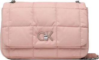 Calvin Klein Re-Lock Quilt Schoudertas - Dames - Schoudertassen - Roze - ONE Size - Polyester - Tassen