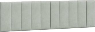 vidaXL Cabecero De Cama Acolchado Hanko Terciopelo Gris Claro 183 Cm Vidaxl