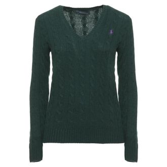 Ralph Lauren V-hals Trui - Dames - V-hals truien - Groen - M - Wol - Truien & Vesten