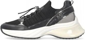 Pinko Ariel 34 - Dames - Sneakers - Zwart - 37 EU - Leer - Schoenen