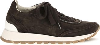 Brunello Cucinelli Womens Sneakers Suede Blue Upper: Trainers