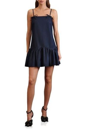 Avec Les Filles Drop Waist Denim Minidress in Rinse Wash at Nordstrom Rack, Size Medium