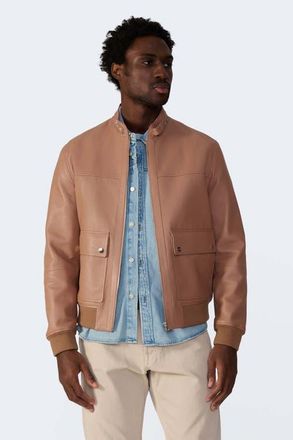 FURNIQ Rafe Leather Jacket in Mocha Brown at Nordstrom, Size Xxx-Large