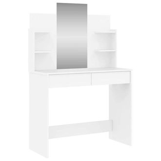 Berkfield Home Dressing Table with Mirror White 96x39x142 cm | Size: 96 x 39 x 142 cm