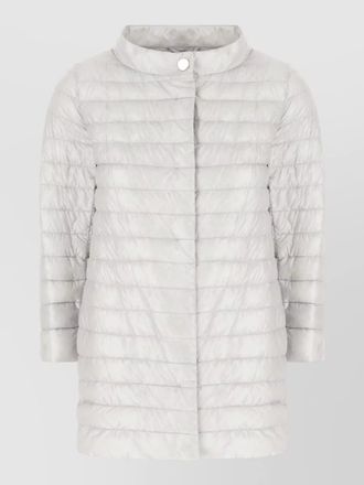 Herno longline nylon down jacket buttoned cuffs