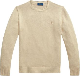 Ralph Lauren Katoenen Trui met Ronde Hals - Heren - Ronde hals truien - Bruin - XL - Katoen - Truien & Vesten