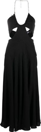 Dsquared2 chain-link cut-out midi dress - women - Silk/Acetate - 38 - Black