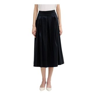 Joseph Ribkoff Rokken, Dames, Blauw, M, Polyester, Stretch Taffeta Rok met Plooi