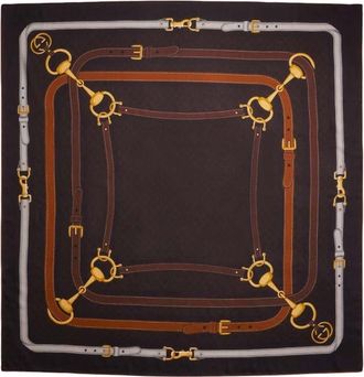 Gucci Brown Printed Scarf