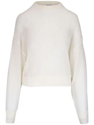 Brunello Cucinelli Mohair And Wool Sweater With Monili