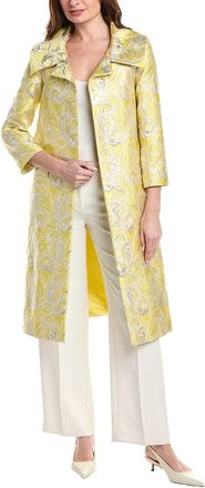 Valentino Jacquard Silk-Blend & Lined Coat