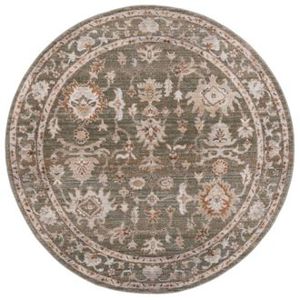 Safavieh Alfombra polipropileno/poli&eacute;ster verde/marfil 183 x 183 cm