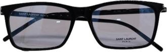 Saint Laurent Pre-owned Accessories, female, Black, Size: ONE SIZE Pre-owned Sl454 Square-Frame Glasses