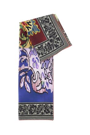 Pierre-Louis Mascia Artistic Multicolour Scarf with Dynamic Pattern